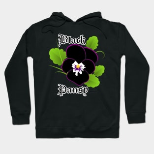 Black & purple pansy – Gothic flower Hoodie